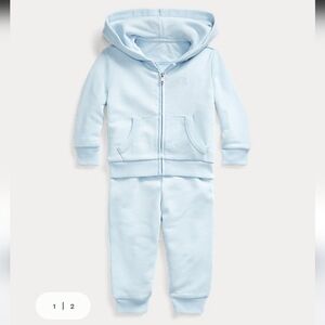 Polo by Ralph Lauren Light Blue Kids Sweatpants & Hoodie Set